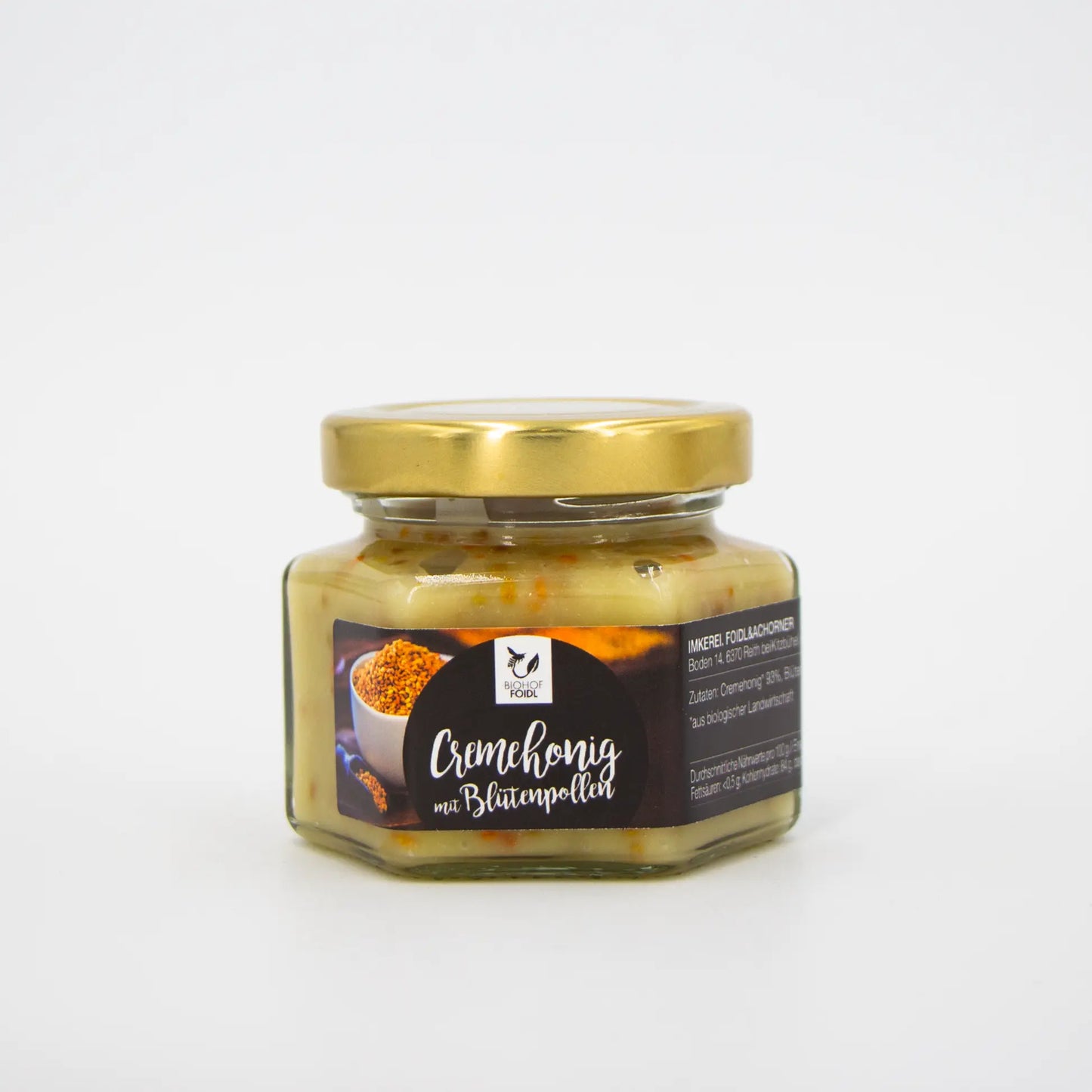 Cremehonig mit Blütenpollen