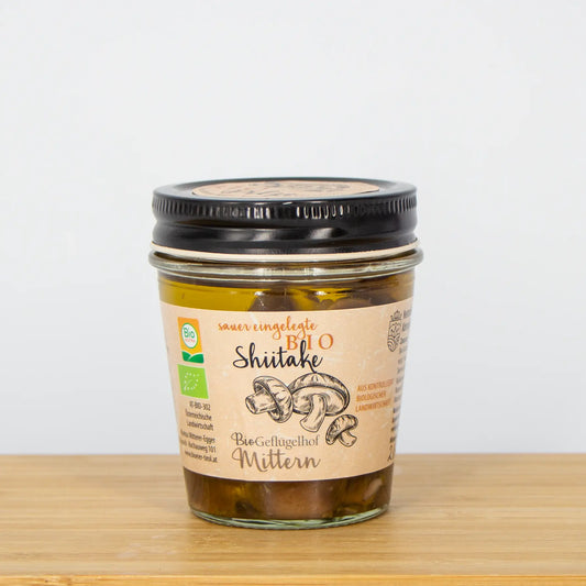 Sauer eingelegte Bio Shiitake