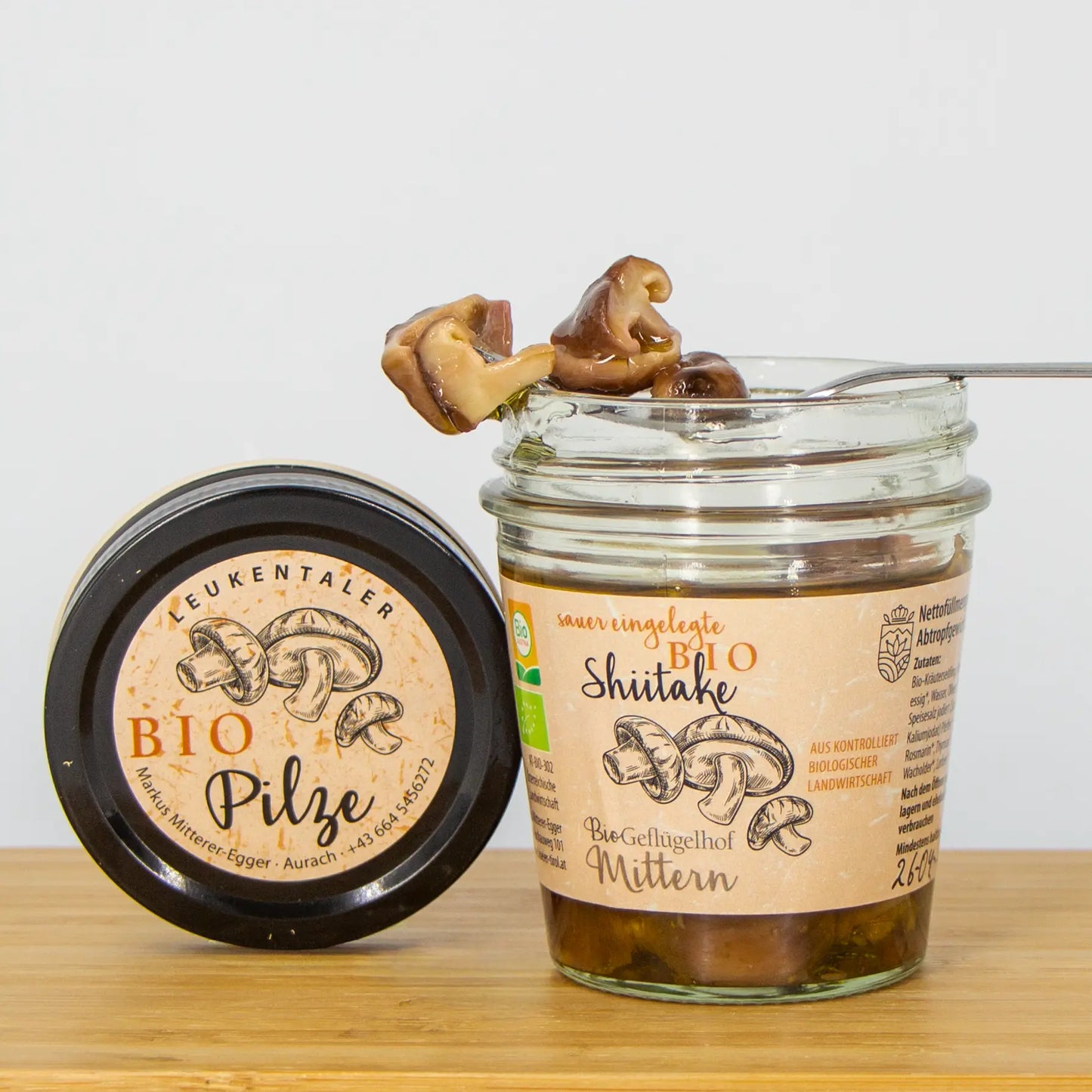 Sauer eingelegte Bio Shiitake