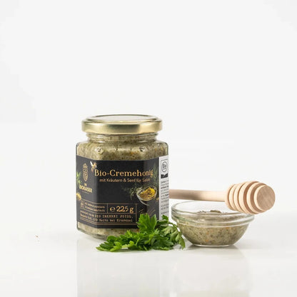 Bio Cremehonig mit Kräuter & Senf für Salate