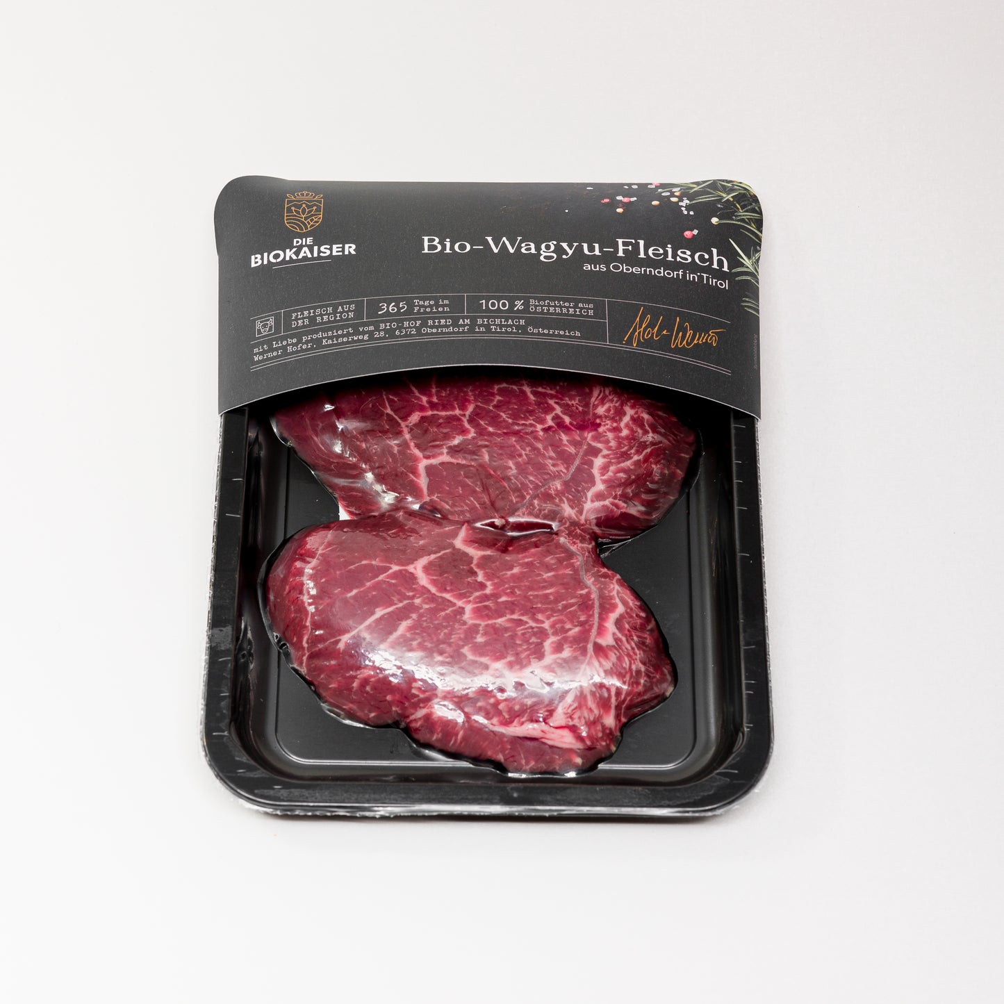 Bio Wagyu Huft Steak 2 Stk.; geschnitten