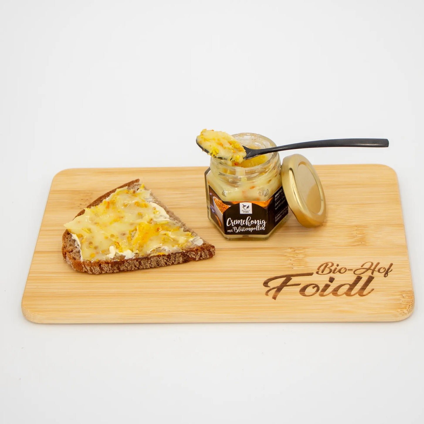 Cremehonig mit Blütenpollen