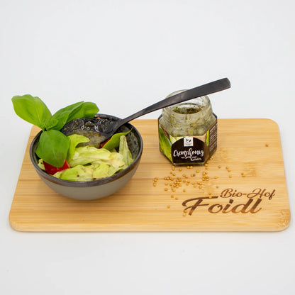 Cremehonig mit Senf und Kräuter