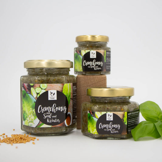 Cremehonig mit Kräuterauszüge